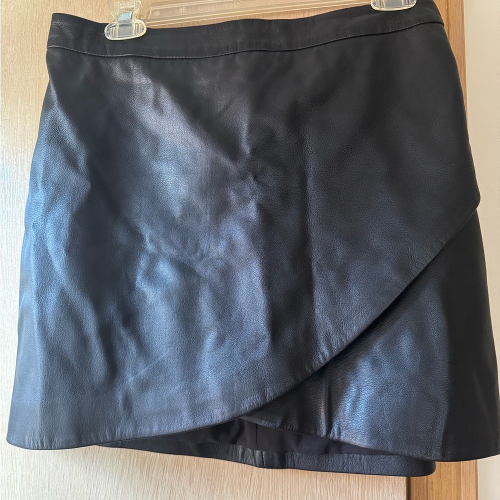 Black Leather Women's Skirt